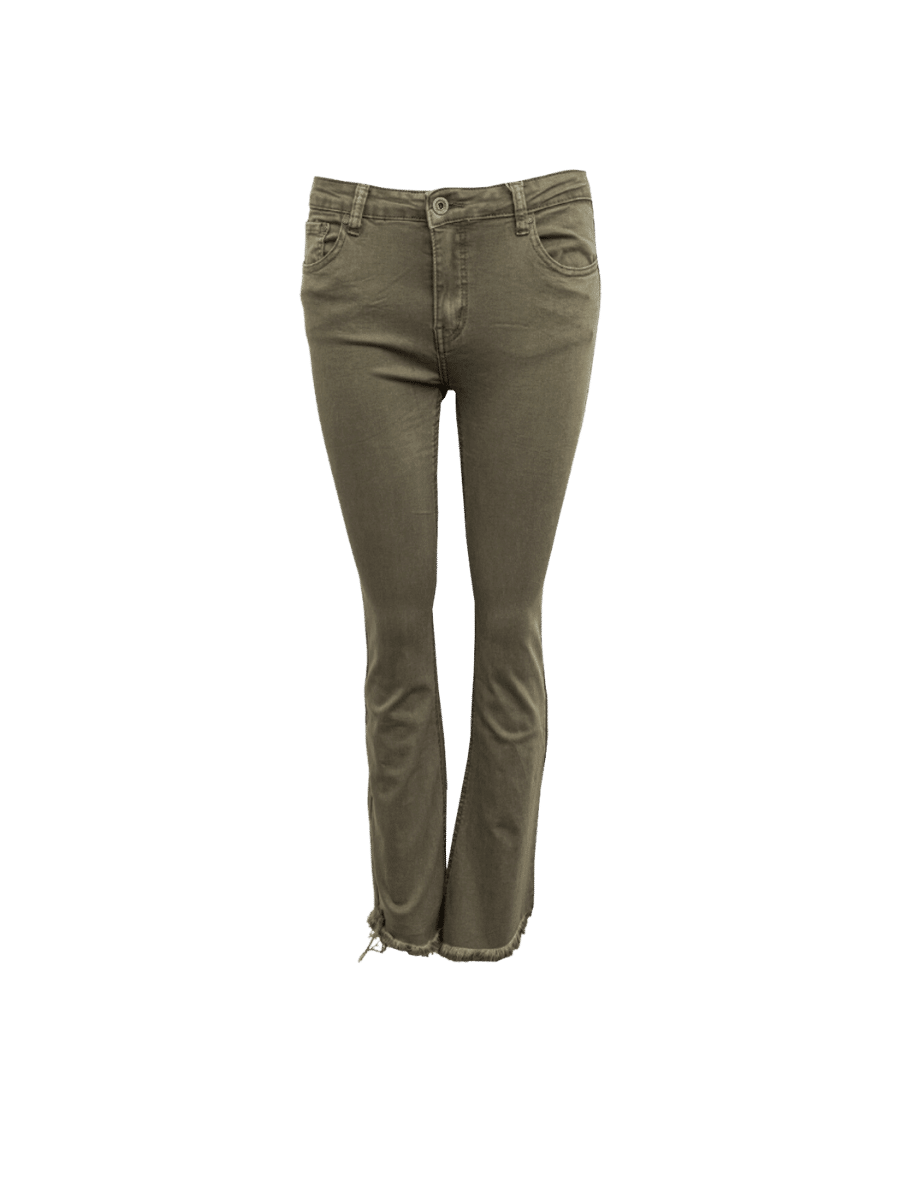 Costa Mani - Must Have 801 - Armygrøn bootcut jeans - Shop Online Hellek – Helle K-Art