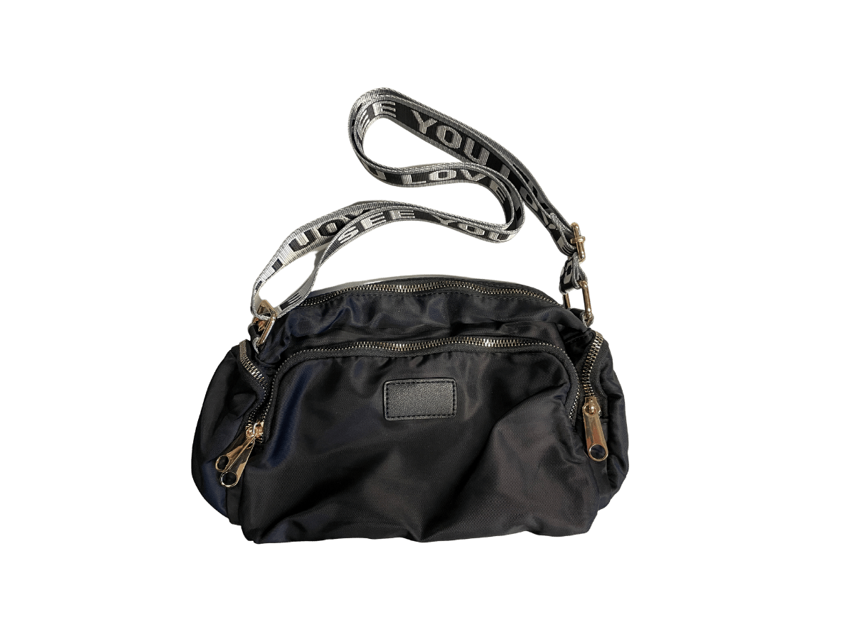 Såvel champignon Klimatiske bjerge Rebekka Brogaard - Sort nylon taske med bag strap – Helle K-Art
