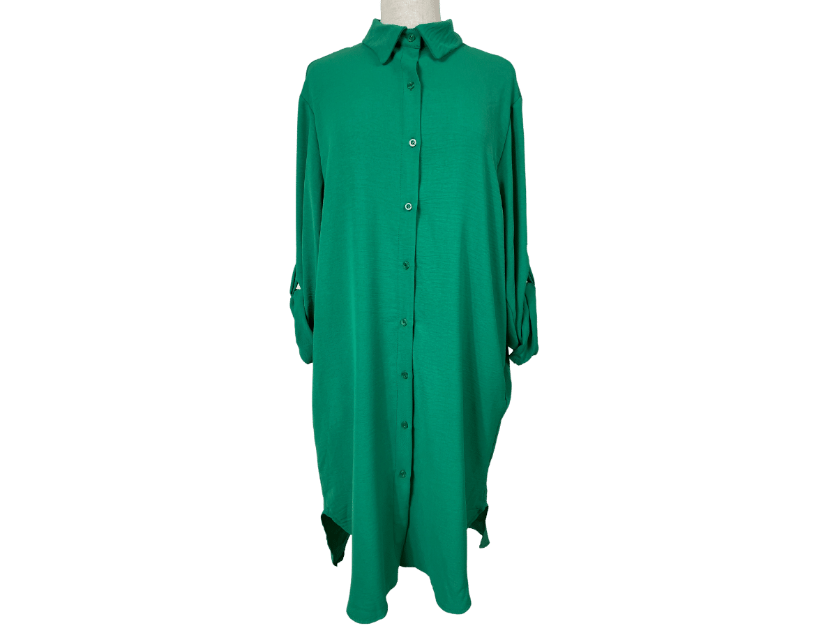 grøn stor skjorte